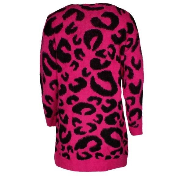 Pink Leopard Print Cardigan - Picture 4 of 4